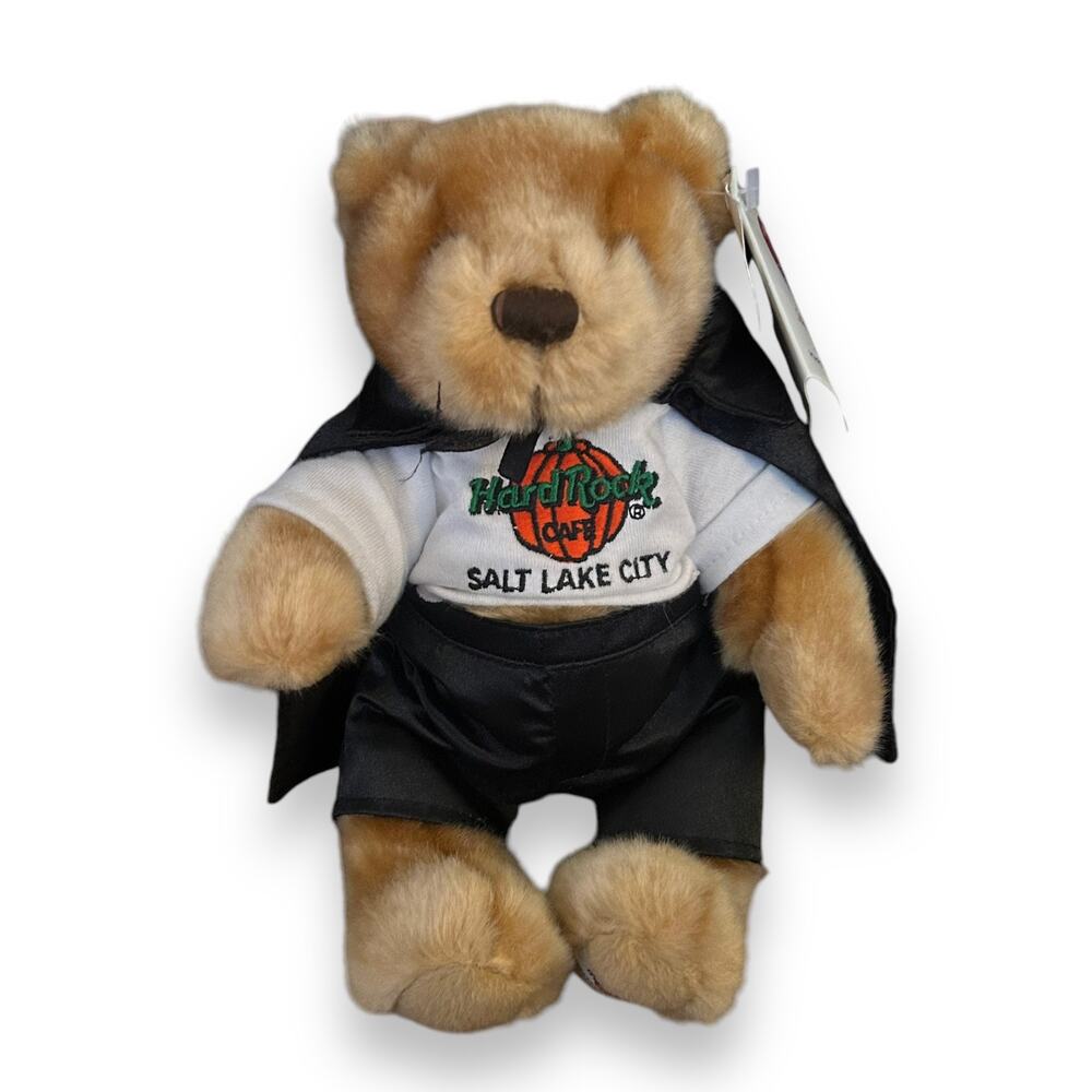 NWT Hard Rock Cafe Salt Lake City Halloween 2001 Teddy Bear 9” Tall